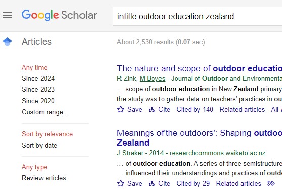 intitle:outdoor education zealand