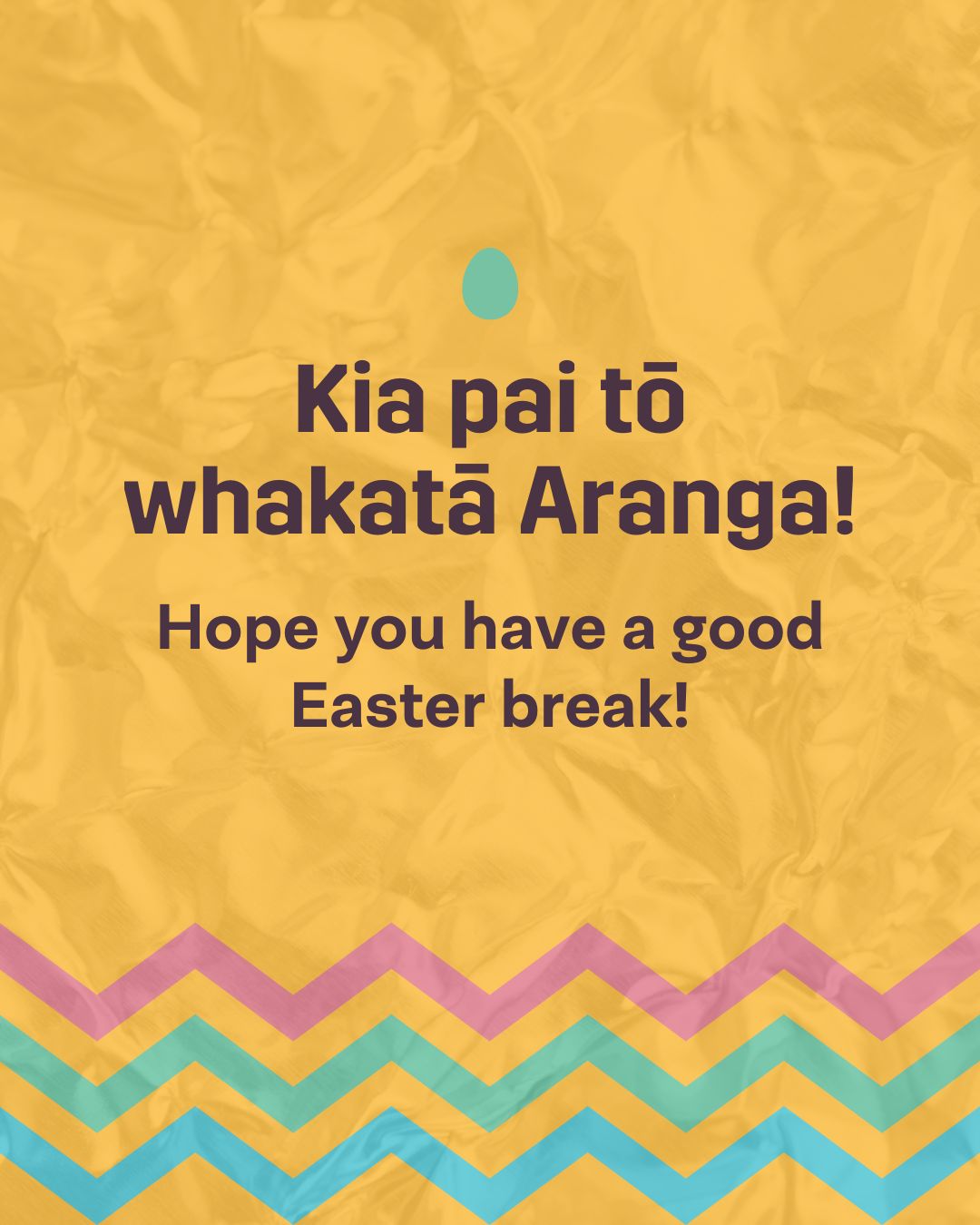 Hope you have a good Easter break