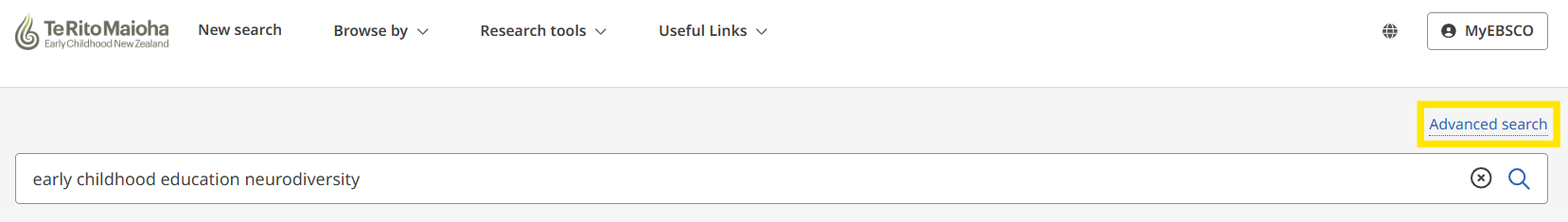 Advanced search