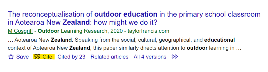 Google Scholar search box showing how to include date range