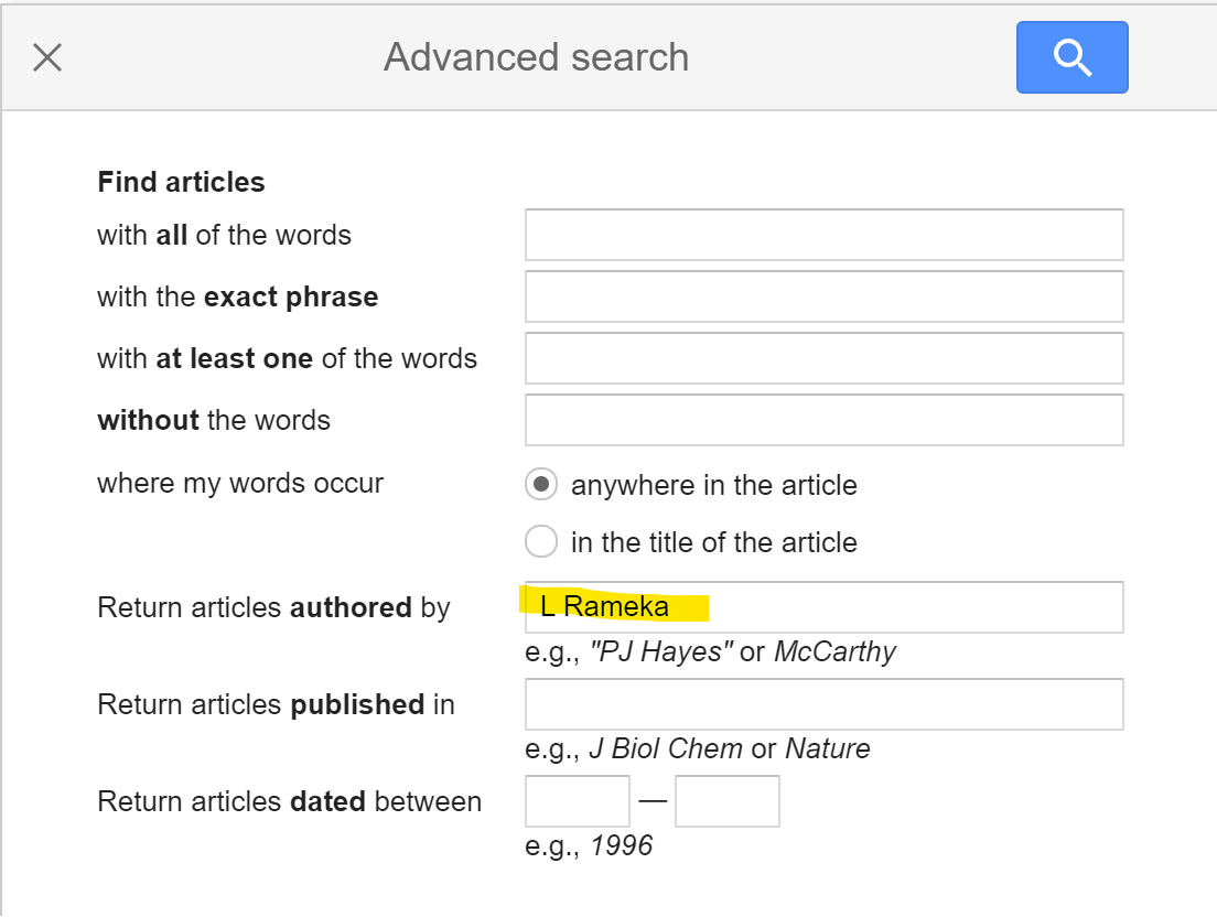 Image of Advanced features of Google Scholar