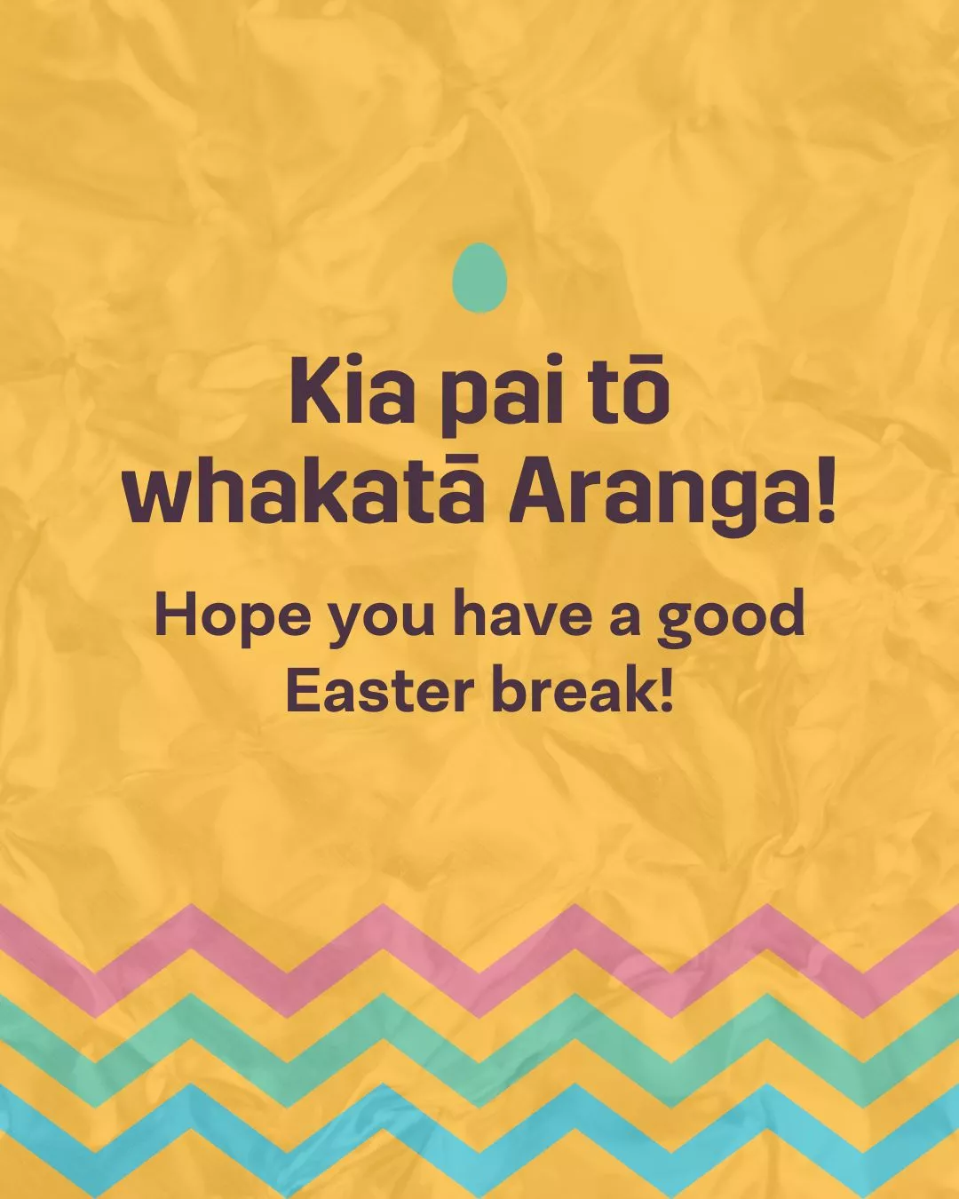 Hope you have a good Easter break